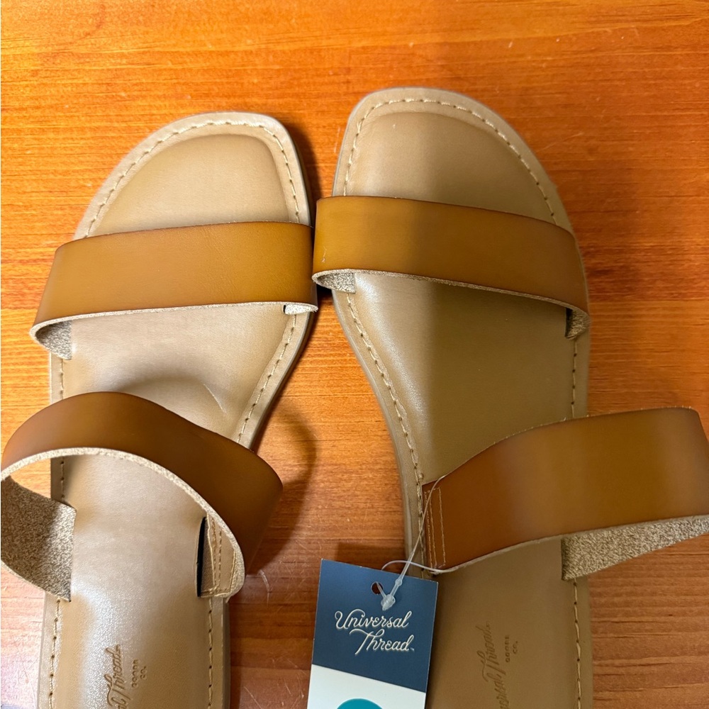 Universal Thread Tan Sandals Minimalist Design